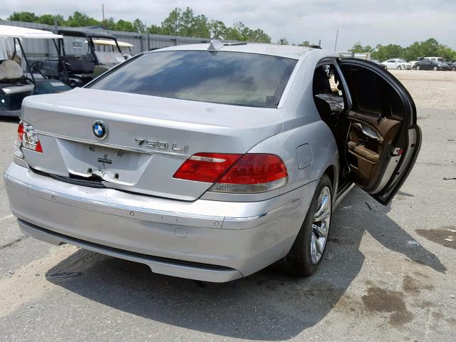 WBAHN83527DT71624 - 2007 BMW 750 SILVER photo 4