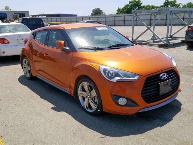 KMHTC6AE6DU152280 - 2013 HYUNDAI VELOSTER T ORANGE photo 1