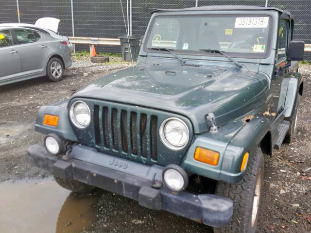 1J4FA59S22P704505 - 2002 JEEP WRANGLER / GREEN photo 9