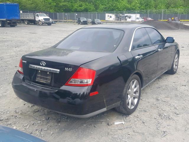 JNKAY41E23M002701 - 2003 INFINITI M45 BLACK photo 4