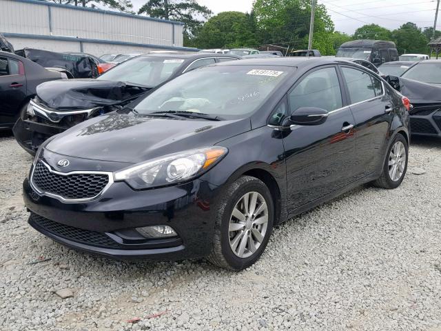 KNAFX4A85F5359516 - 2015 KIA FORTE EX BLACK photo 2