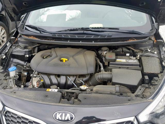 KNAFX4A85F5359516 - 2015 KIA FORTE EX BLACK photo 7