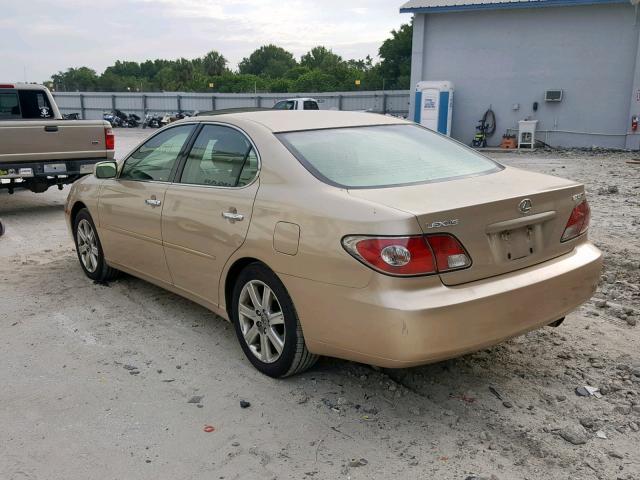 JTHBA30G145019250 - 2004 LEXUS ES 330 GOLD photo 3