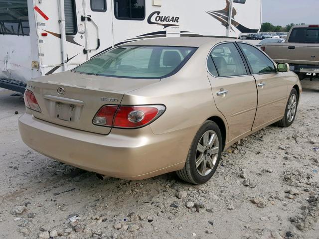 JTHBA30G145019250 - 2004 LEXUS ES 330 GOLD photo 4