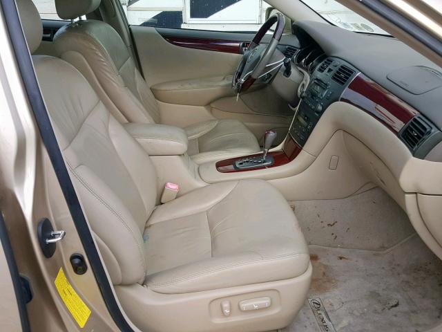 JTHBA30G145019250 - 2004 LEXUS ES 330 GOLD photo 5