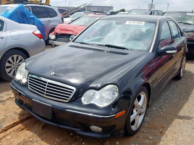 WDBRF52H66F822361 - 2006 MERCEDES-BENZ C 230 BLACK photo 2