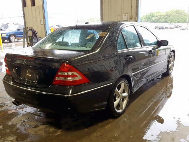 WDBRF52H66F822361 - 2006 MERCEDES-BENZ C 230 BLACK photo 4