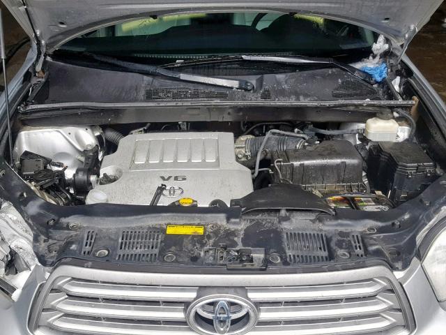 5TDKK3EHXAS013596 - 2010 TOYOTA HIGHLANDER SILVER photo 7