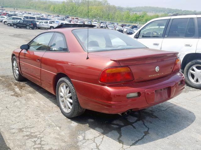 4C3AU52N8WE129410 - 1998 CHRYSLER SEBRING LX RED photo 3