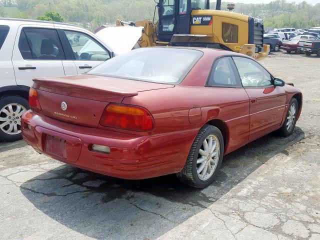 4C3AU52N8WE129410 - 1998 CHRYSLER SEBRING LX RED photo 4