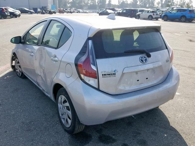 JTDKDTB38F1095268 - 2015 TOYOTA PRIUS C SILVER photo 3