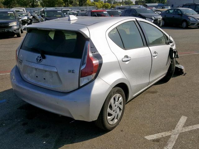 JTDKDTB38F1095268 - 2015 TOYOTA PRIUS C SILVER photo 4