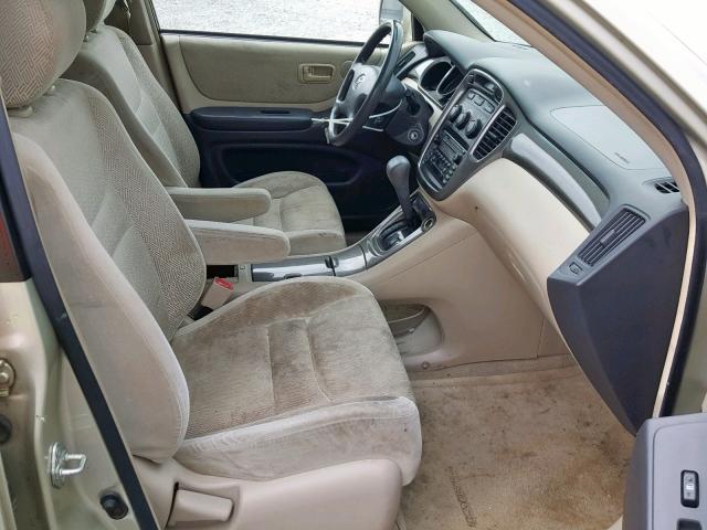 JTEGF21A630113189 - 2003 TOYOTA HIGHLANDER BEIGE photo 5