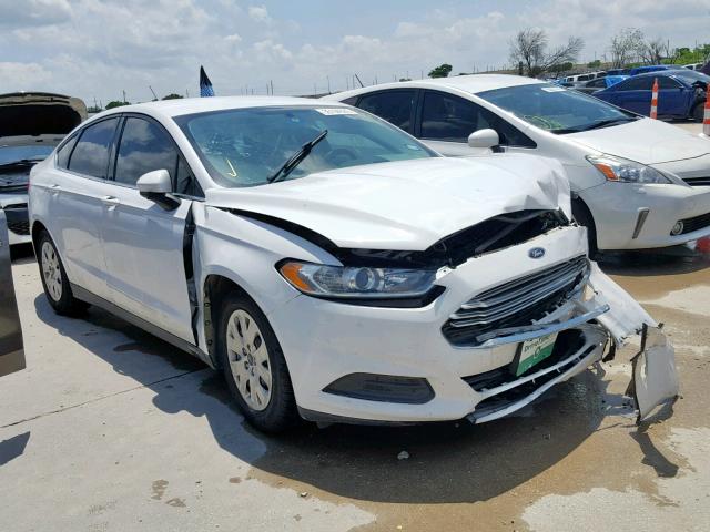 3FA6P0G71ER359394 - 2014 FORD FUSION S WHITE photo 1