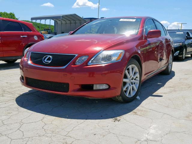 JTHBH96S165011680 - 2006 LEXUS GS 300 RED photo 2