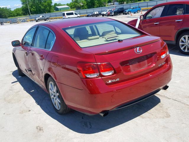 JTHBH96S165011680 - 2006 LEXUS GS 300 RED photo 3