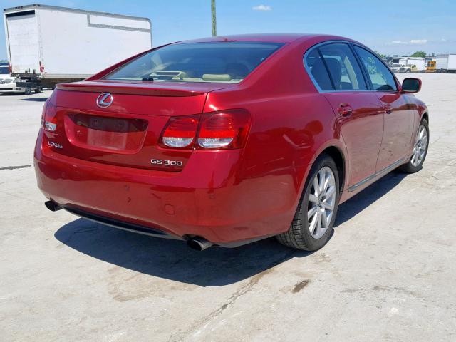 JTHBH96S165011680 - 2006 LEXUS GS 300 RED photo 4