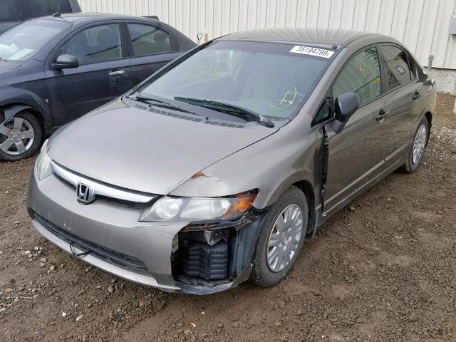 2HGFA16218H105869 - 2008 HONDA CIVIC DX GRAY photo 2