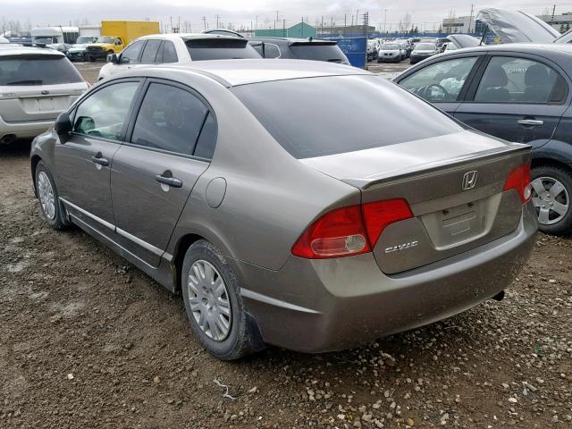 2HGFA16218H105869 - 2008 HONDA CIVIC DX GRAY photo 3