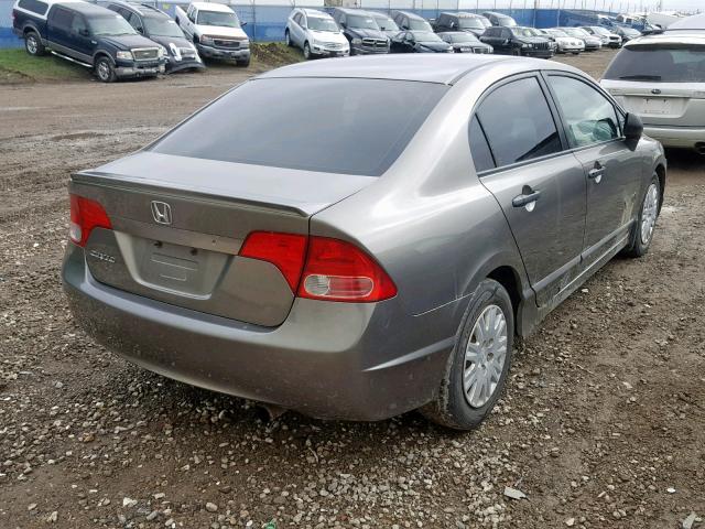 2HGFA16218H105869 - 2008 HONDA CIVIC DX GRAY photo 4