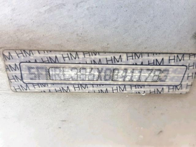 5FNRL386X8B411783 - 2008 HONDA ODYSSEY EX WHITE photo 10