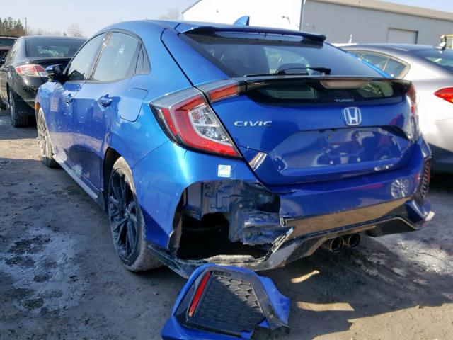 SHHFK7H45HU305493 - 2017 HONDA CIVIC SPOR BLUE photo 3