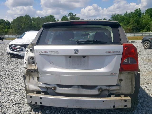 1B3CB4HA7AD536287 - 2010 DODGE CALIBER SX SILVER photo 9