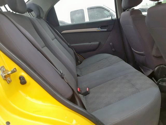 KL1TD56677B077853 - 2007 CHEVROLET AVEO BASE YELLOW photo 6