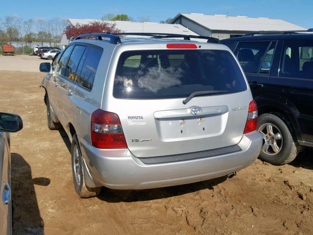 JTEEP21A540029435 - 2004 TOYOTA HIGHLANDER SILVER photo 3