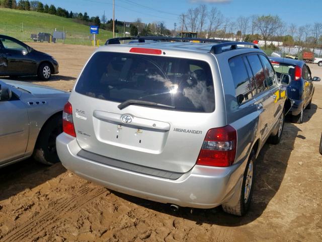 JTEEP21A540029435 - 2004 TOYOTA HIGHLANDER SILVER photo 4