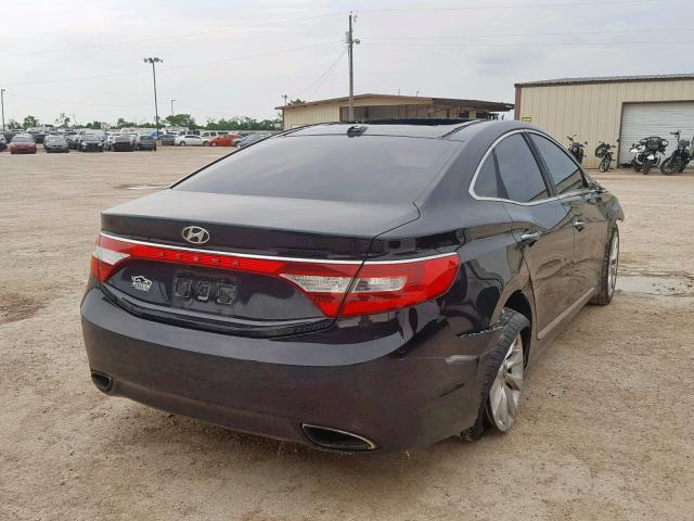 KMHFH4JG5CA176333 - 2012 HYUNDAI AZERA GLS BLACK photo 4