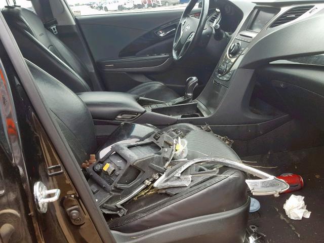 KMHFH4JG5CA176333 - 2012 HYUNDAI AZERA GLS BLACK photo 5