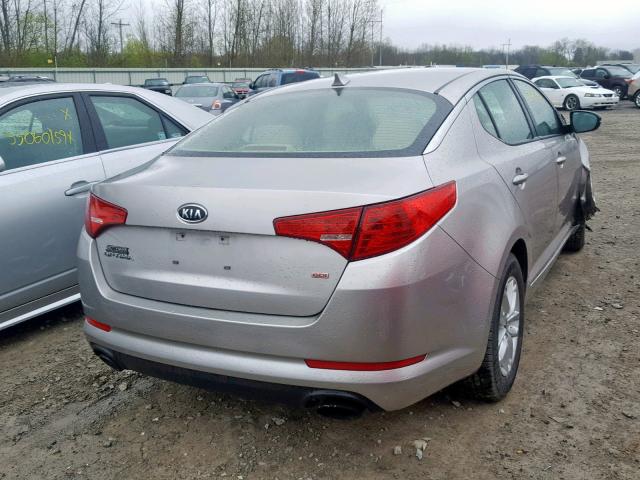 KNAGM4A73B5151231 - 2011 KIA OPTIMA LX SILVER photo 4