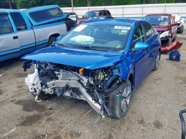 KMHC65LC2HU044872 - 2017 HYUNDAI IONIQ BLUE BLUE photo 2