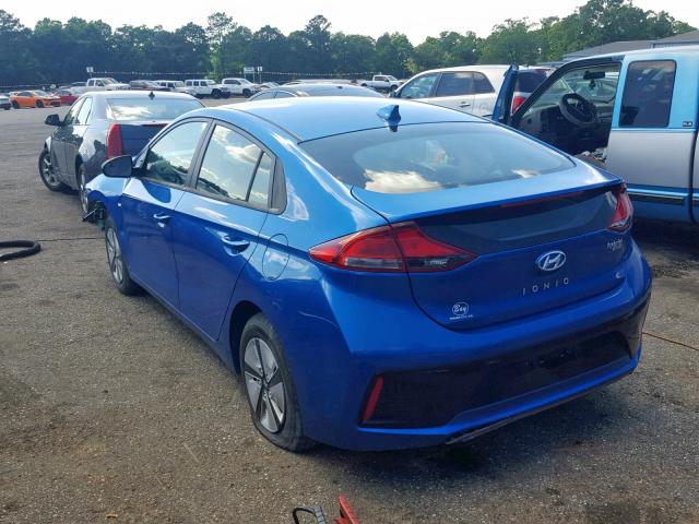 KMHC65LC2HU044872 - 2017 HYUNDAI IONIQ BLUE BLUE photo 3