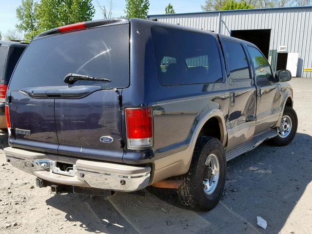 1FMNU43S8YED77815 - 2000 FORD EXCURSION BLUE photo 4