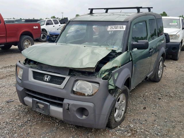 5J6YH28573L038796 - 2003 HONDA ELEMENT EX GREEN photo 2