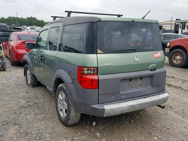 5J6YH28573L038796 - 2003 HONDA ELEMENT EX GREEN photo 3