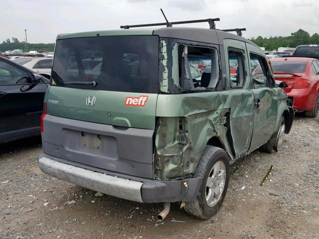 5J6YH28573L038796 - 2003 HONDA ELEMENT EX GREEN photo 4