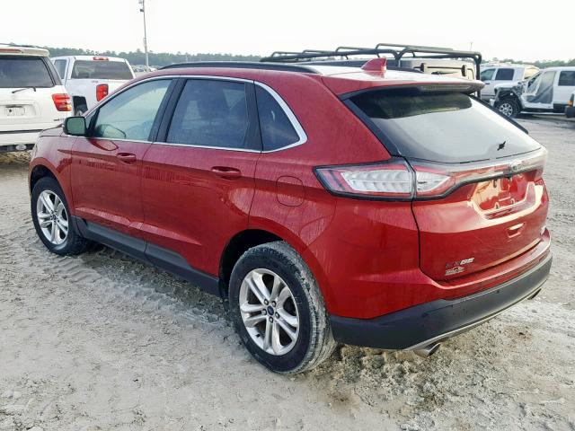 2FMPK3J91GBC24647 - 2016 FORD EDGE SEL RED photo 3