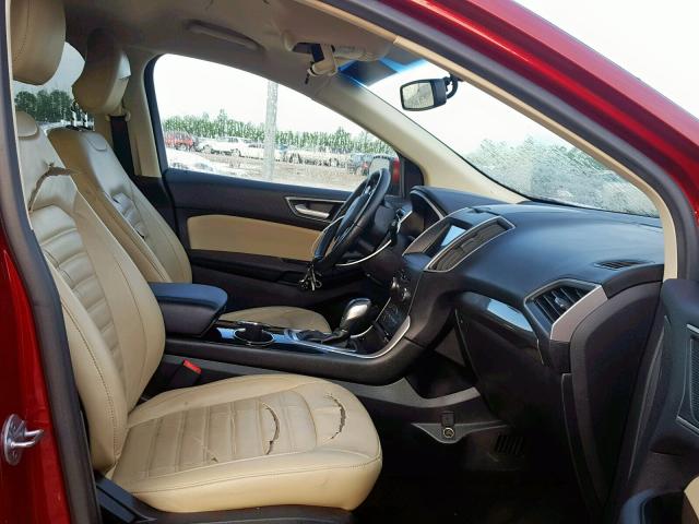 2FMPK3J91GBC24647 - 2016 FORD EDGE SEL RED photo 5