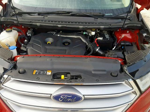 2FMPK3J91GBC24647 - 2016 FORD EDGE SEL RED photo 7