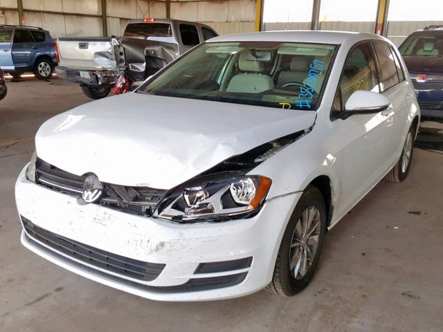 3VW117AU5GM066625 - 2016 VOLKSWAGEN GOLF S WHITE photo 2