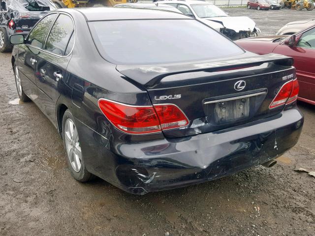 JTHBA30G655062192 - 2005 LEXUS ES 330 BLACK photo 3