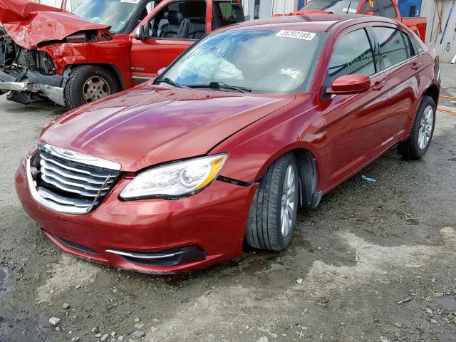 1C3CCBAG8DN724365 - 2013 CHRYSLER 200 LX RED photo 2