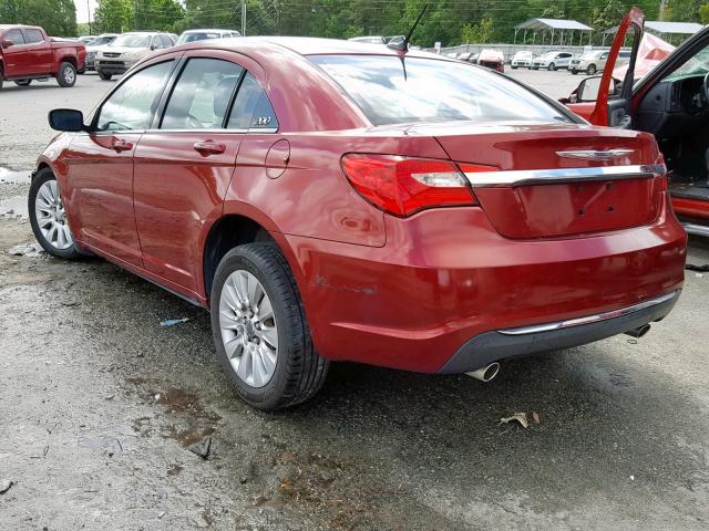 1C3CCBAG8DN724365 - 2013 CHRYSLER 200 LX RED photo 3