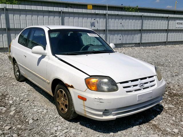 KMHCG35C63U247027 - 2003 HYUNDAI ACCENT GL WHITE photo 1