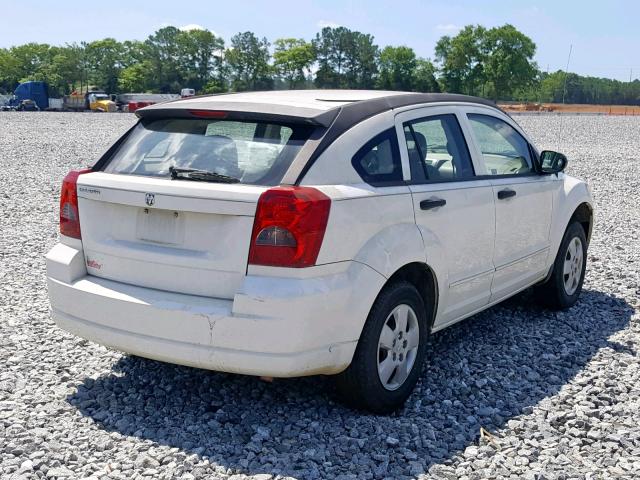 1B3HB28B87D569228 - 2007 DODGE CALIBER WHITE photo 4