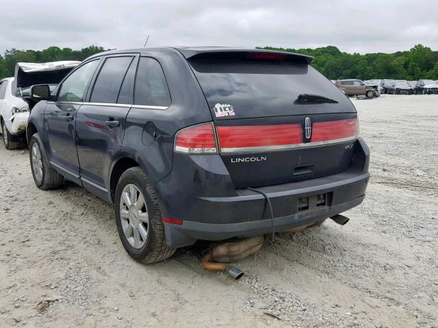 2LMDU68CX7BJ30741 - 2007 LINCOLN MKX BLACK photo 3