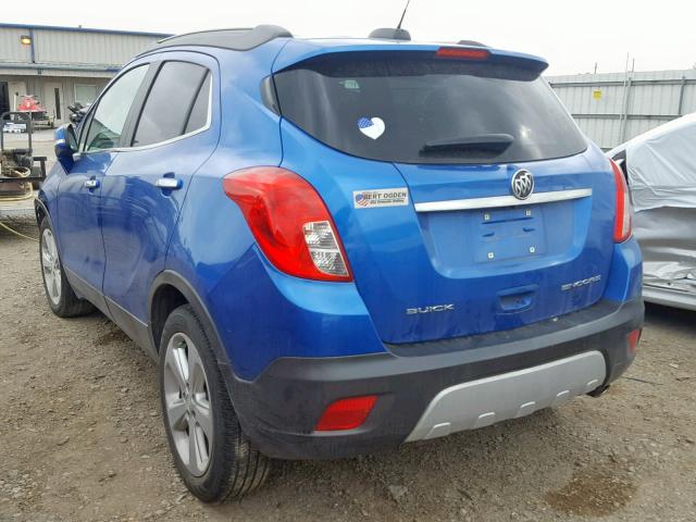 KL4CJASB5GB593684 - 2016 BUICK ENCORE BLUE photo 3